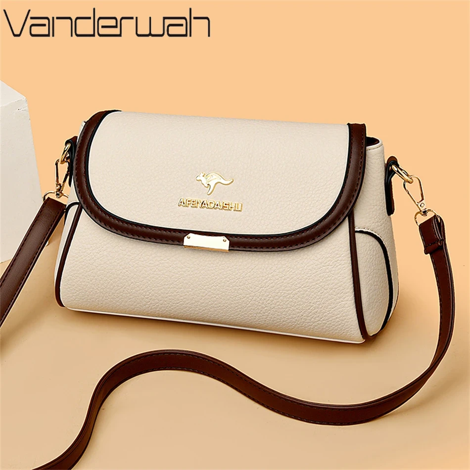 Luxury Bags Without Logo - Solid Color Top Quality Leather Small