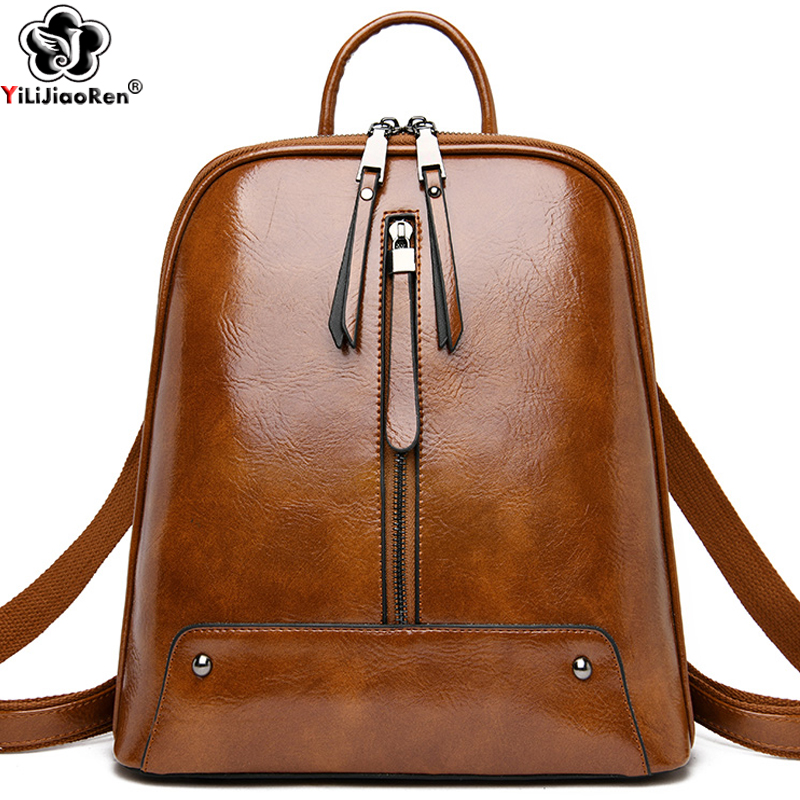 Shoulder Bag Slouchy - Women Leather Backpack Fashion Backpack Purse