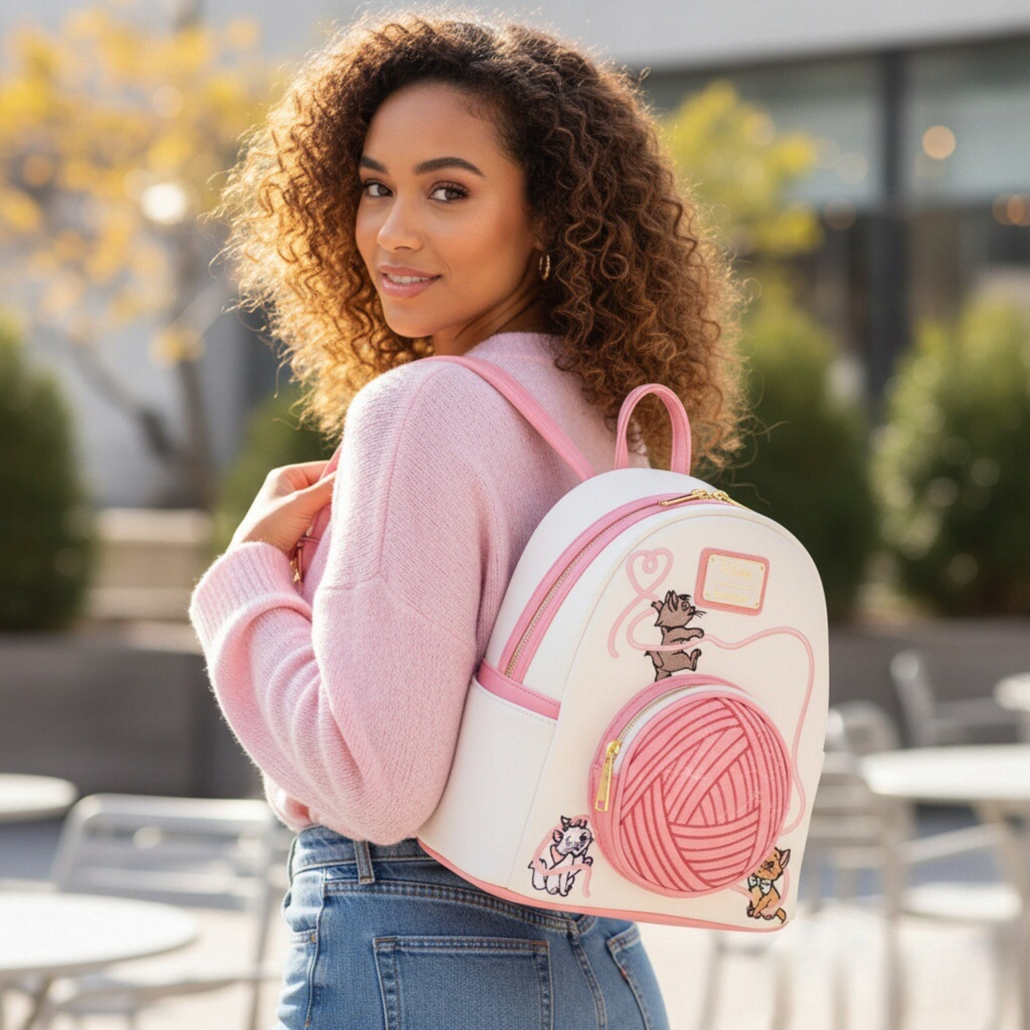 Shoulder Bag Slouchy - The Aristocats Marie Floral Allover-Print Mini