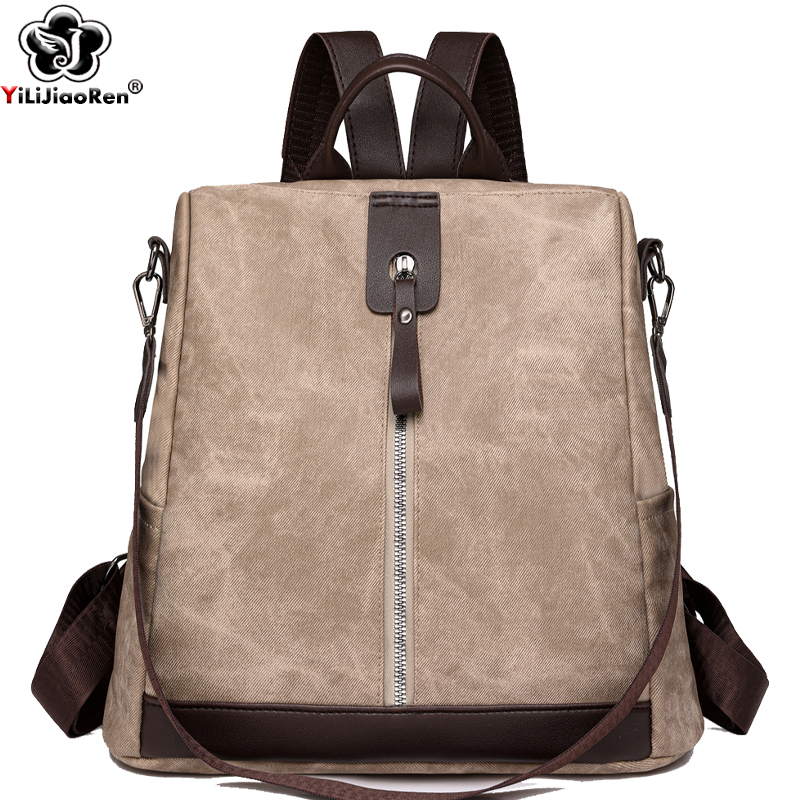 Shoulder Bag Slouchy - Fashion Anti-theft Backpack Female High Quality