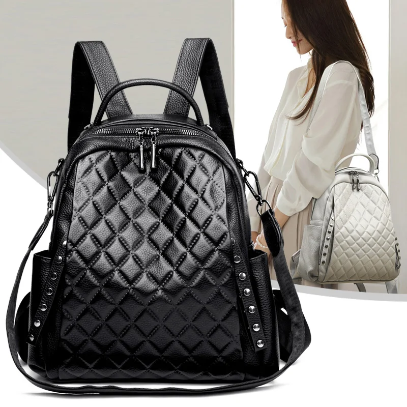 Genuine Leather Rucksack Women – обзор и цена Luxury Bags Leather