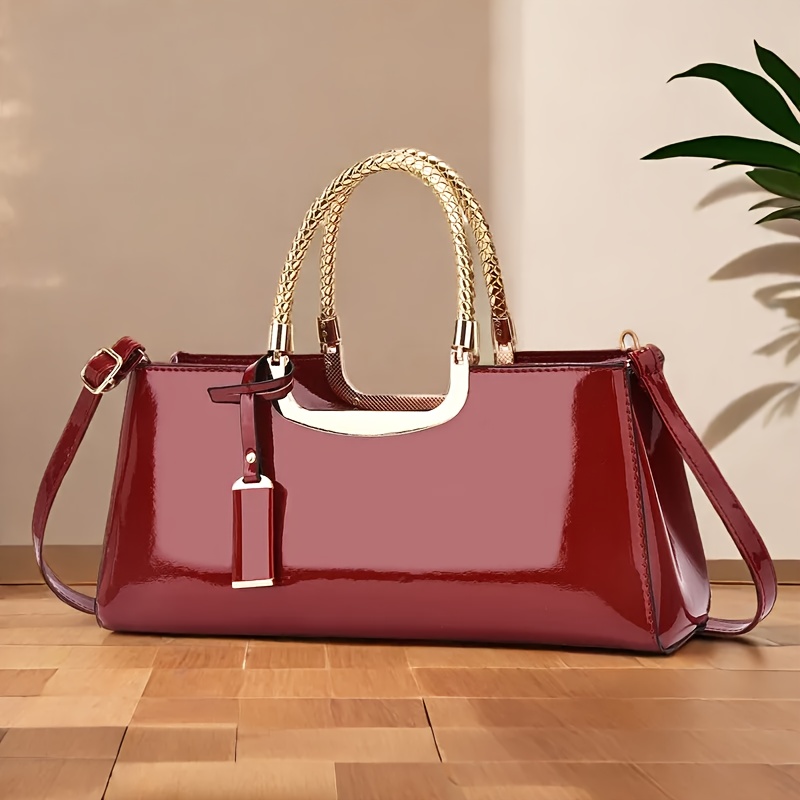 Women's Glossy PU Leather Shou – обзор и цена Luxury Bags Without Logo