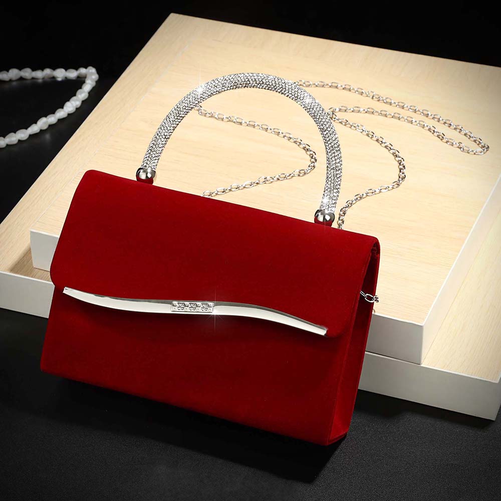 New wine red velvet diamond-en – обзор и цена Luxury Bags Outlet