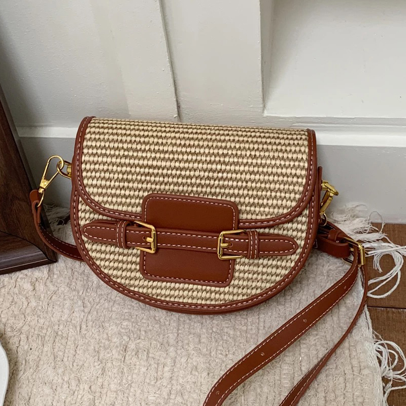 England Style Mini Straw Saddl – обзор и цена Luxury Bags Leather