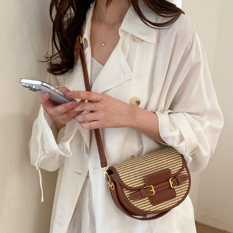 England Style Mini Straw Saddl – обзор и цена Luxury Bags Leather
